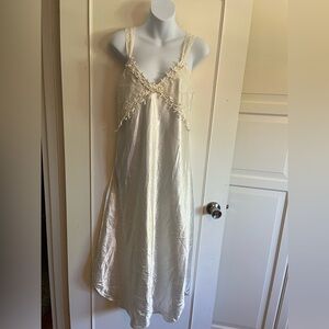 Vintage  Jia's intimate satin slip dress lingerie lace bridal romantic , size S